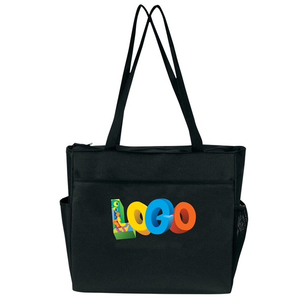 20.5" x 12.5" tote bag with zippered large compartment, luggage loop,... from ASI 46420 Continental Mkting Svc Inc / CMBags