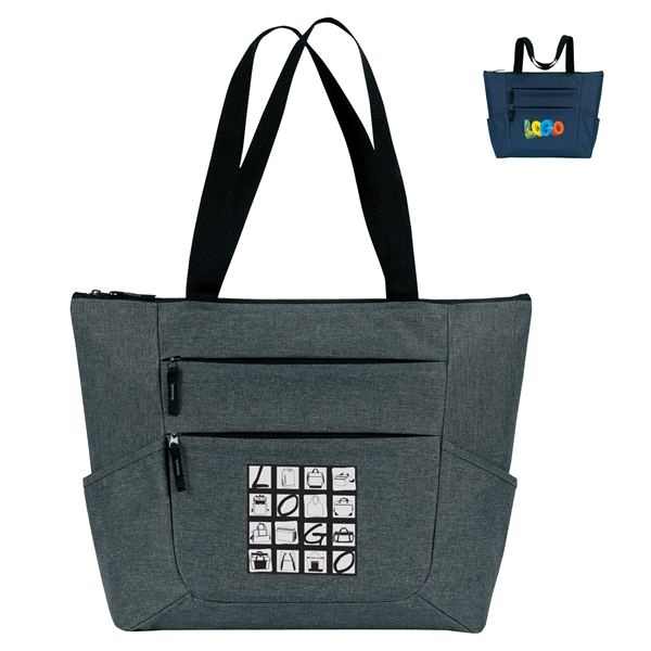 Premium zippered tote that holds a 10" tablet with case and... from ASI 46420 Continental Mkting Svc Inc / CMBags