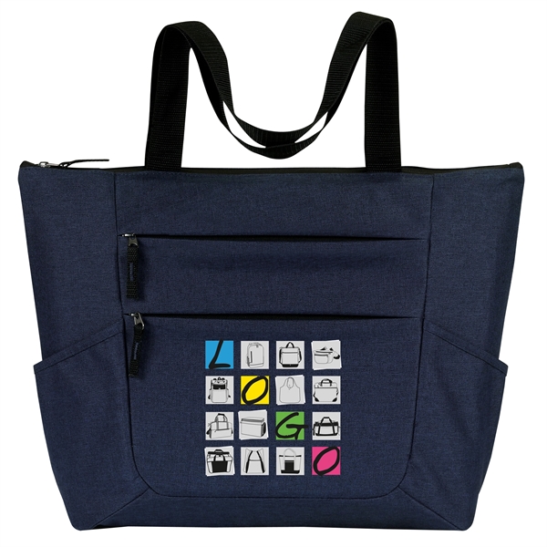 Premium zippered tote that holds a 10" tablet with case and... from ASI 46420 Continental Mkting Svc Inc / CMBags