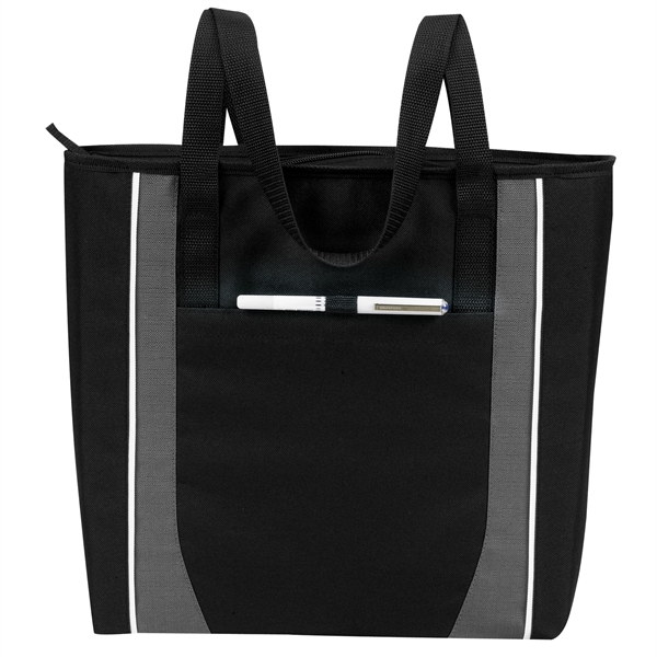 A zip tote: Poly 600 Denier plus linen. Great for promotional... from ASI 46420 Continental Mkting Svc Inc / CMBags