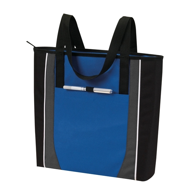 A zip tote: Poly 600 Denier plus linen. Great for promotional... from ASI 46420 Continental Mkting Svc Inc / CMBags