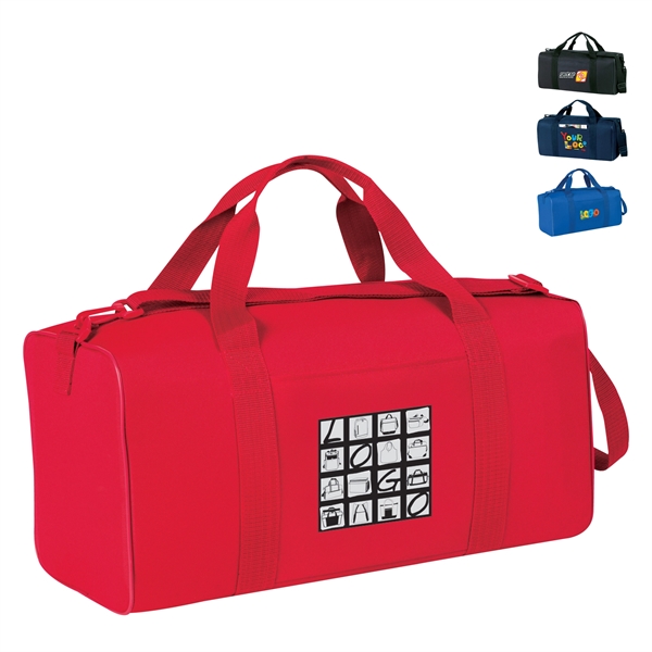 Economy square duffel bag. Measuring 19" x 9" x 9" and... from ASI 46420 Continental Mkting Svc Inc / CMBags