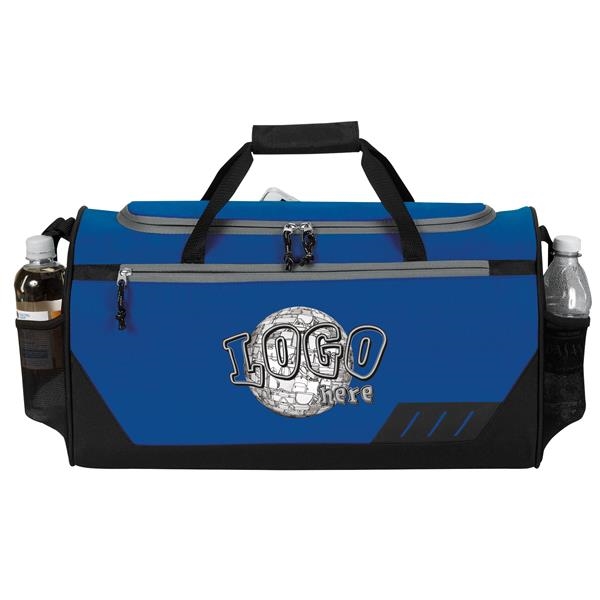 Duffle bag with U-shaped, zippered main compartment and multiple other slots... from ASI 46420 Continental Mkting Svc Inc / CMBags