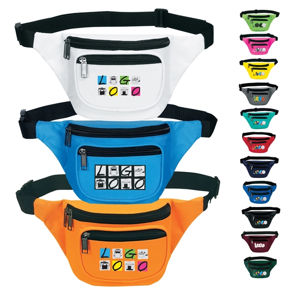 Fanny pack with three zippered compartments and a back pocket for... from ASI 46420 Continental Mkting Svc Inc / CMBags