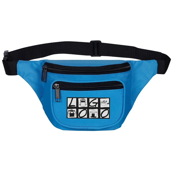 Fanny pack with three zippered compartments and a back pocket for... from ASI 46420 Continental Mkting Svc Inc / CMBags