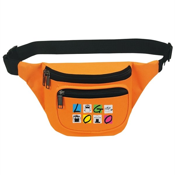 Fanny pack with three zippered compartments and a back pocket for... from ASI 46420 Continental Mkting Svc Inc / CMBags
