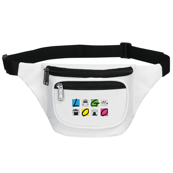 Fanny pack with three zippered compartments and a back pocket for... from ASI 46420 Continental Mkting Svc Inc / CMBags
