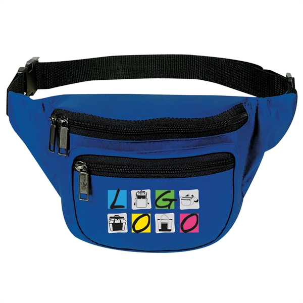 Fanny pack with three zippered compartments and a back pocket for... from ASI 46420 Continental Mkting Svc Inc / CMBags