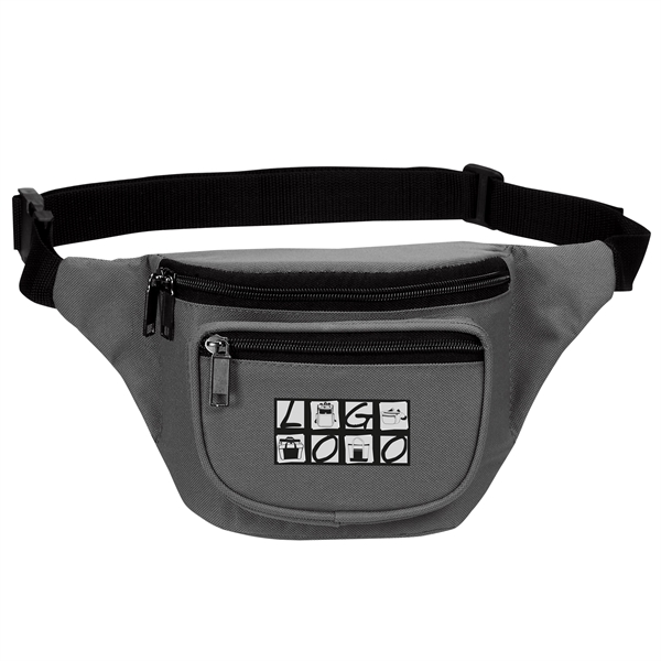 Fanny pack with three zippered compartments and a back pocket for... from ASI 46420 Continental Mkting Svc Inc / CMBags