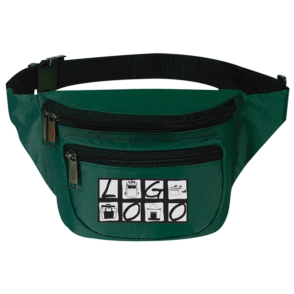 Fanny pack with three zippered compartments and a back pocket for... from ASI 46420 Continental Mkting Svc Inc / CMBags