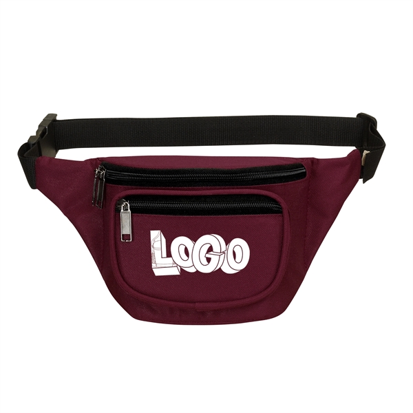 Fanny pack with three zippered compartments and a back pocket for... from ASI 46420 Continental Mkting Svc Inc / CMBags