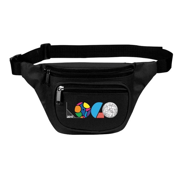 Fanny pack with three zippered compartments and a back pocket for... from ASI 46420 Continental Mkting Svc Inc / CMBags