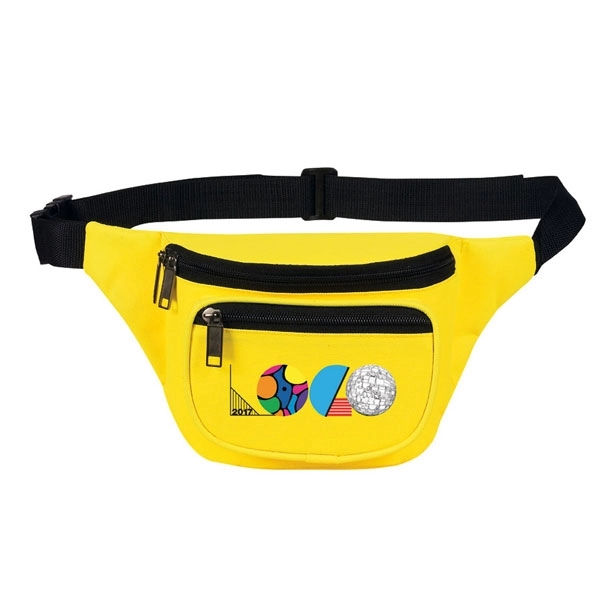 Fanny pack with three zippered compartments and a back pocket for... from ASI 46420 Continental Mkting Svc Inc / CMBags
