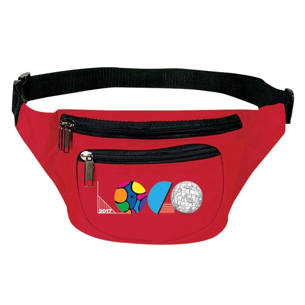 Fanny pack with three zippered compartments and a back pocket for... from ASI 46420 Continental Mkting Svc Inc / CMBags