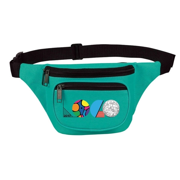 Fanny pack with three zippered compartments and a back pocket for... from ASI 46420 Continental Mkting Svc Inc / CMBags