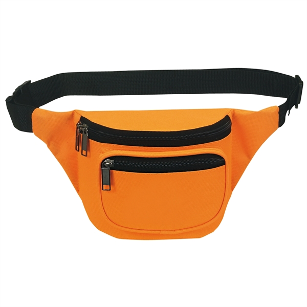Fanny pack with three zippered compartments and a back pocket for... from ASI 46420 Continental Mkting Svc Inc / CMBags
