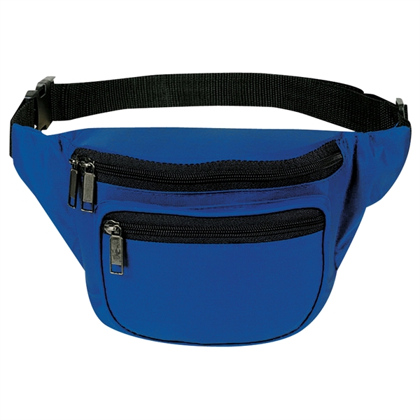 Fanny pack with three zippered compartments and a back pocket for... from ASI 46420 Continental Mkting Svc Inc / CMBags