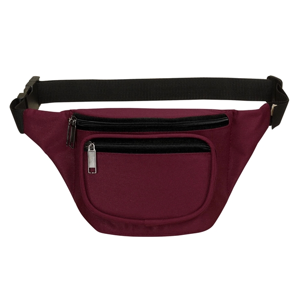 Fanny pack with three zippered compartments and a back pocket for... from ASI 46420 Continental Mkting Svc Inc / CMBags