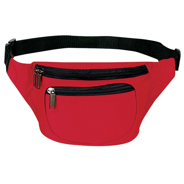 Fanny pack with three zippered compartments and a back pocket for... from ASI 46420 Continental Mkting Svc Inc / CMBags
