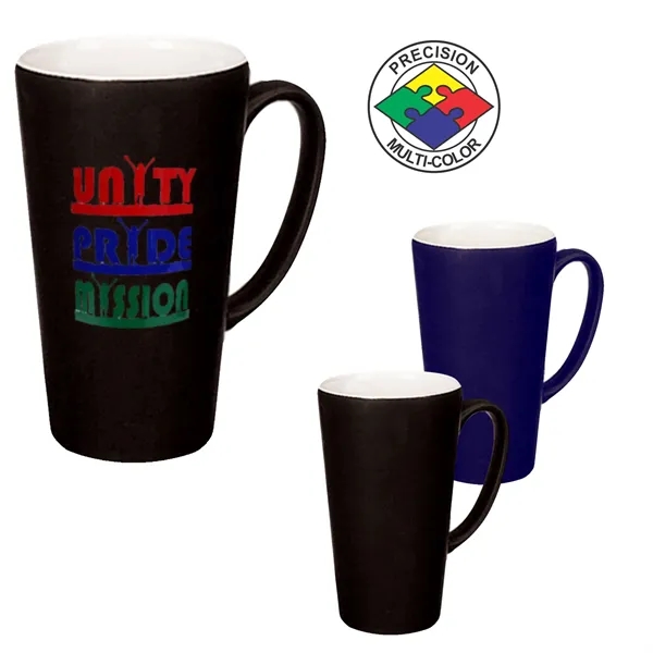 Two tone satin finish 16oz mug with glossy interior and ear... from ASI 80093 Pyrographics / Pyrographics Line