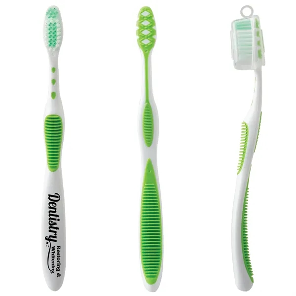 Toothbrush with soft nylon bristles and cap.... from ASI 62190 Illini