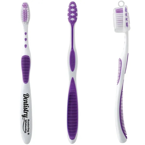Toothbrush with soft nylon bristles and cap.... from ASI 62190 Illini