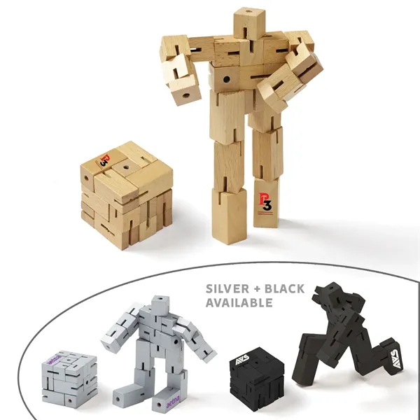 7" posable robot that's inspired by Japanese kumiki puzzles that turns... from ASI 63549 Jornik Manufacturing Corp / Jornik