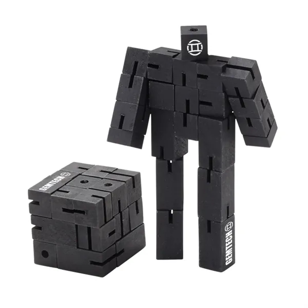7" posable robot that's inspired by Japanese kumiki puzzles that turns... from ASI 63549 Jornik Manufacturing Corp / Jornik