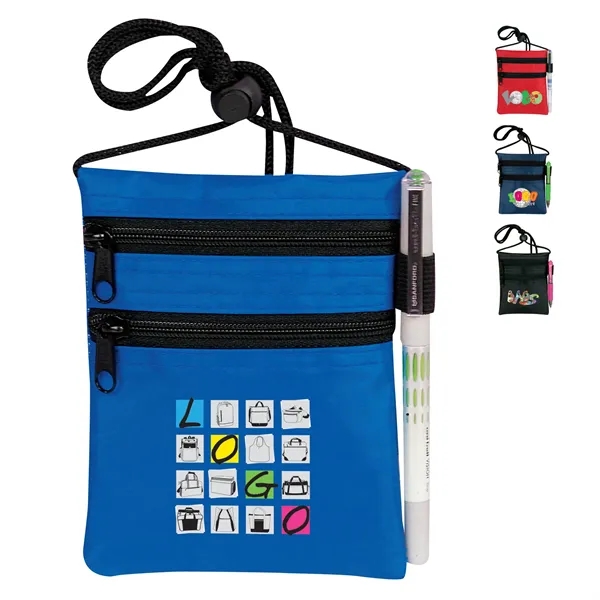 Wallet measures 4.25" x 5.5" and features a neck strap with... from ASI 46420 Continental Mkting Svc Inc / CMBags