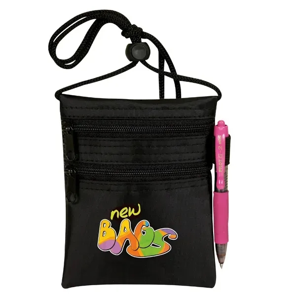 Wallet measures 4.25" x 5.5" and features a neck strap with... from ASI 46420 Continental Mkting Svc Inc / CMBags
