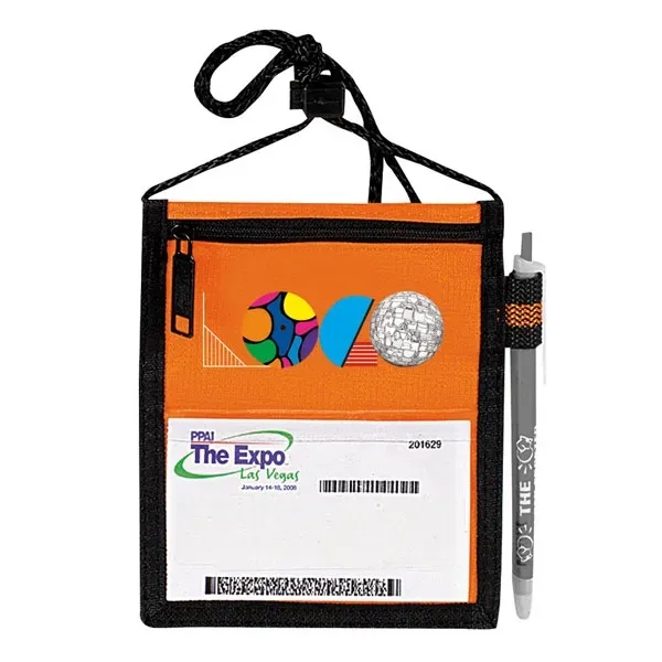 Trade Show Neck Wallet II. Made of Poly 300 denier Ripstop... from ASI 46420 Continental Mkting Svc Inc / CMBags