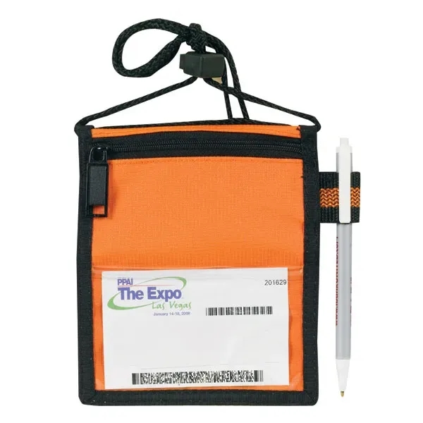 Trade Show Neck Wallet II. Made of Poly 300 denier Ripstop... from ASI 46420 Continental Mkting Svc Inc / CMBags