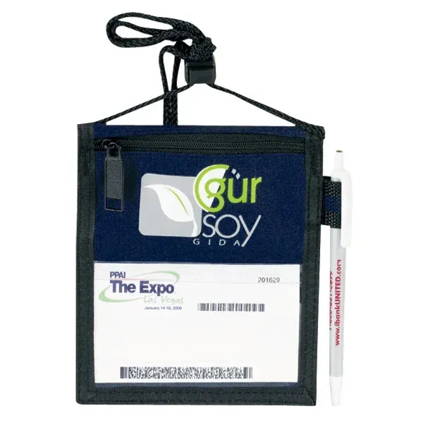 Trade Show Neck Wallet II. Made of Poly 300 denier Ripstop... from ASI 46420 Continental Mkting Svc Inc / CMBags