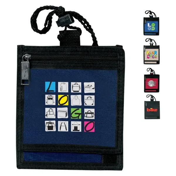 Travel neck wallet. Made of poly 300 denier ripstop Spot Clean... from ASI 46420 Continental Mkting Svc Inc / CMBags