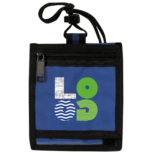 Travel neck wallet. Made of poly 300 denier ripstop Spot Clean... from ASI 46420 Continental Mkting Svc Inc / CMBags