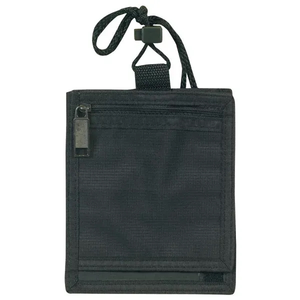 Travel neck wallet. Made of poly 300 denier ripstop Spot Clean... from ASI 46420 Continental Mkting Svc Inc / CMBags