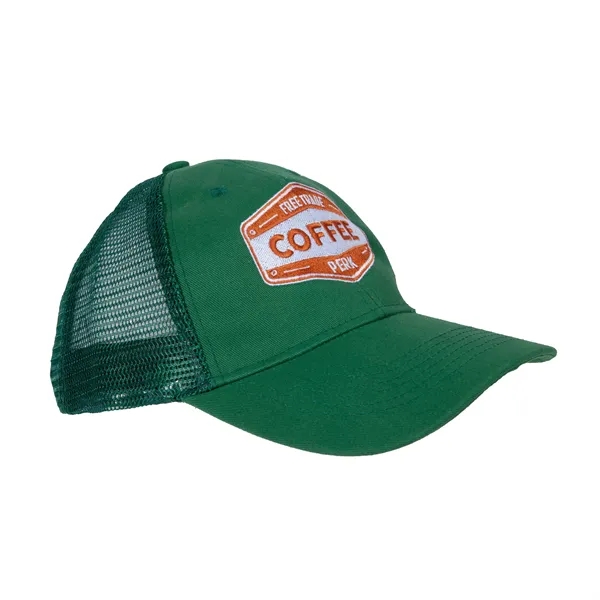 Six panel cotton and polyester buckram cap with mesh back, sweatband... from ASI 62088 IDProductsource