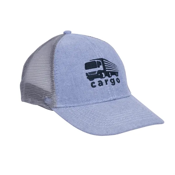 70/30 cotton and polyester six-panel buckram vintage trucker-style hat with nylon... from ASI 62088 IDProductsource