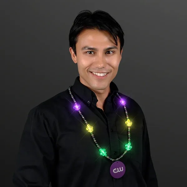 Light Up Fleur de Lis Jewelry, Mardi Gras Medallion; Imprinted Pricing... from ASI 34194 ALightPromos