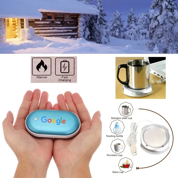 This Hand Warmer + 5200mAh Power Bank Charger + Cup Warm... from ASI 79909 Promotek