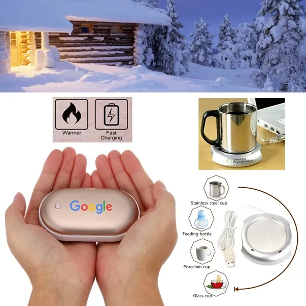This Hand Warmer + 5200mAh Power Bank Charger + Cup Warm... from ASI 79909 Promotek