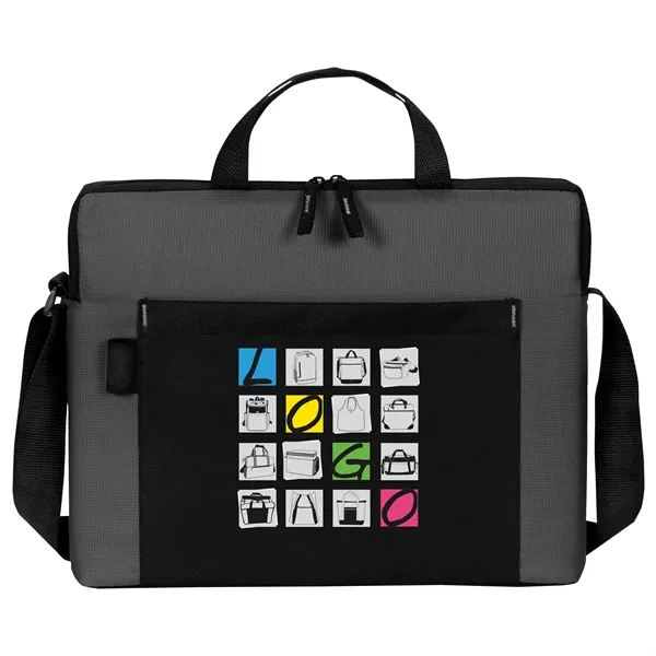 Briefcase with a fully padded zippered compartment for a 15.6" laptop.... from ASI 46420 Continental Mkting Svc Inc / CMBags
