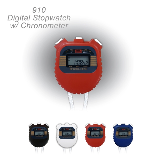 Electronic Digital Stop Watch With Chronometer & Lap Time - Ready... from ASI 45100 Chulani Promotional Products, Inc / Competitive Edge Innovations/Chulani
