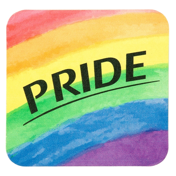 Pride coaster made from natural pulp board. Available in 40 pt... from ASI 43051 CPS / Keystone CPS CPS/Keystone