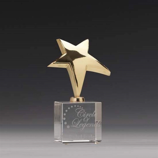 24K gold-plated award with optical crystal base.... from ASI 84592 St Regis Group / R S Owens & Co Inc