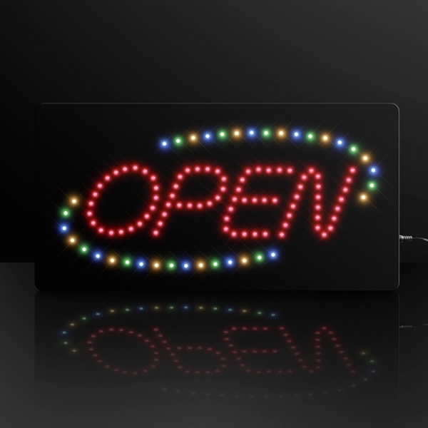 Flashign LED Open Sign for Storefronts; Blank pricing... from ASI 34194 ALightPromos