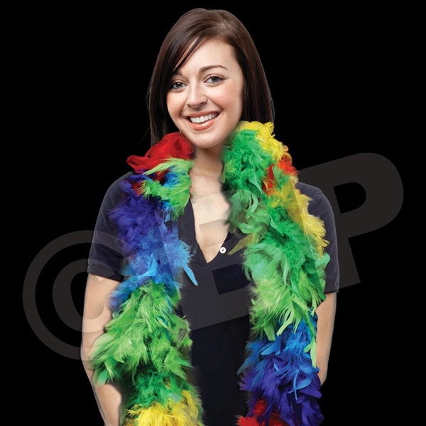 6' long adult-sized feather boa in assorted bright colors.... from ASI 42016 Brighter Promotions Inc