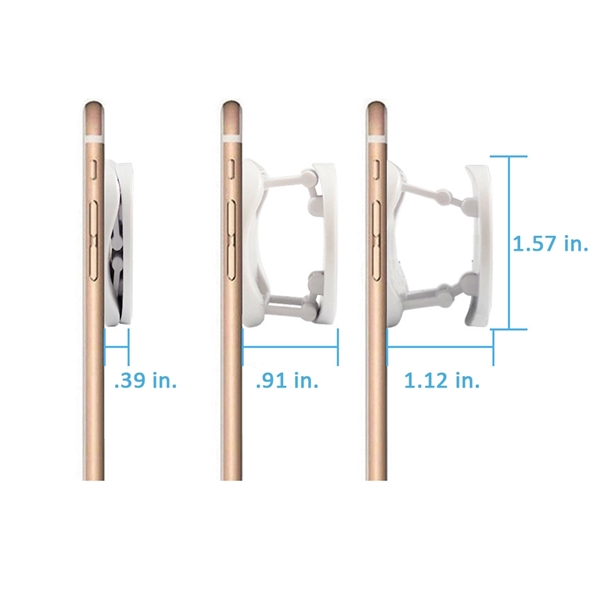 1.69" x 0.98" round ABS plastic flip-up round phone grip and... from ASI 37218 Athena Promo (tm)