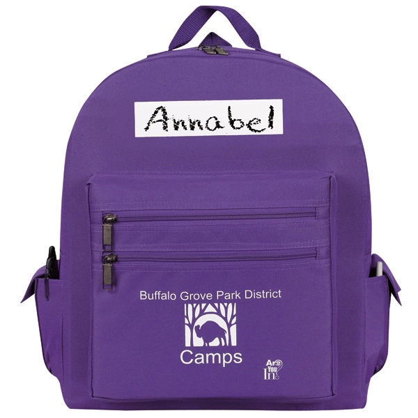 Backpack made of poly 600 denier and measuring 13" x 16"... from ASI 46420 Continental Mkting Svc Inc / CMBags