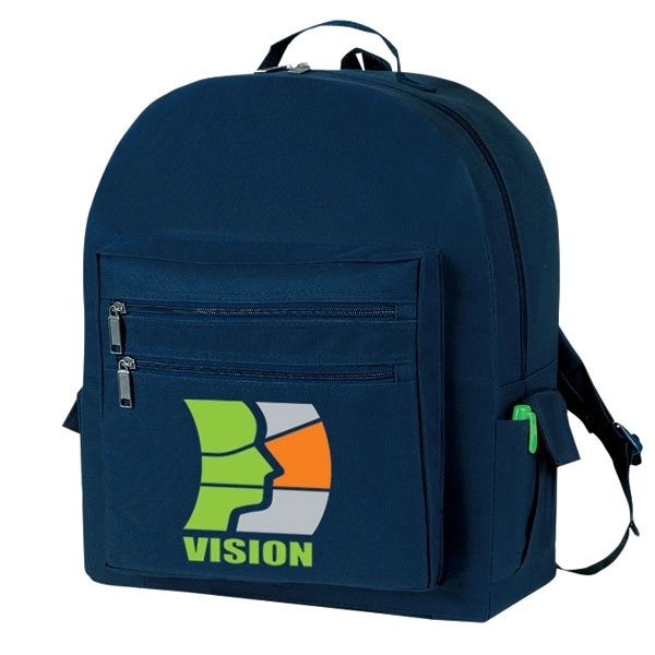 Backpack made of poly 600 denier and measuring 13" x 16"... from ASI 46420 Continental Mkting Svc Inc / CMBags